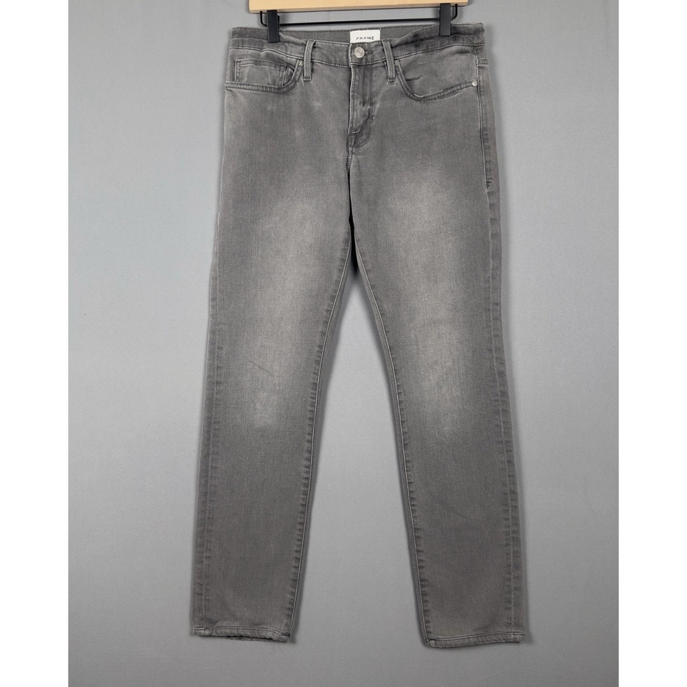 FRAME L'Homme Mens Slim Jeans in the color Castle Rock‎ -Gray Size 32